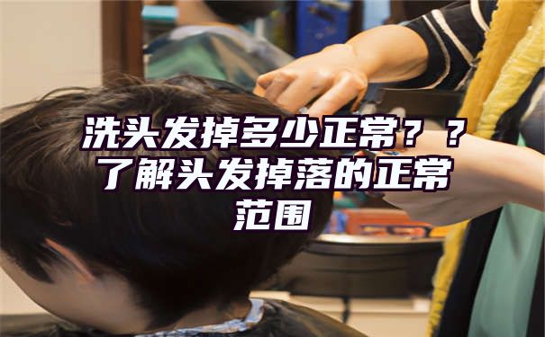 洗头发掉多少正常？？了解头发掉落的正常范围